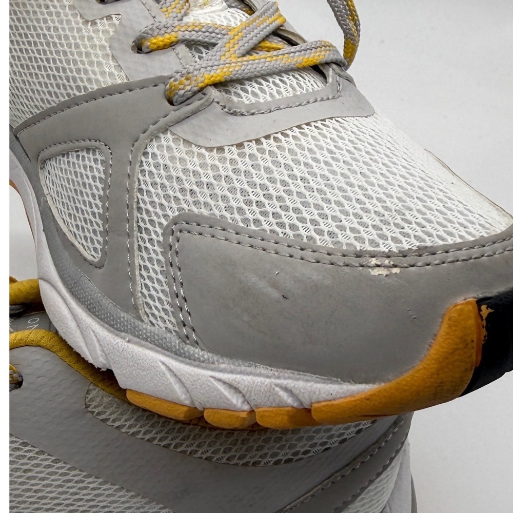 Vionic Tokyo Sneakers Women 7.5 Grey Yellow Mesh Walking Athletic Shoes - Picture 4 of 9